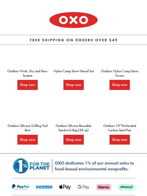 OXO - Hard to believe but 20% off grilling is almost over