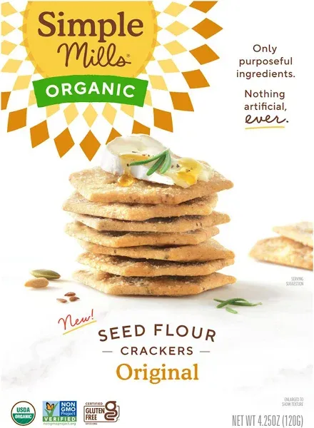 Simple Mills Organic Original Seed Flour Crackers