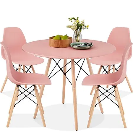 Best Choice Products 5-Piece Dining Set (Pink/Oak) $179.99 + Free Shipping
