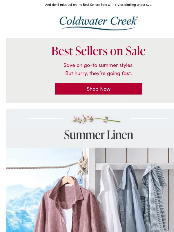 Coldwater Creek - Play It Cool in Timeless Linen Pieces