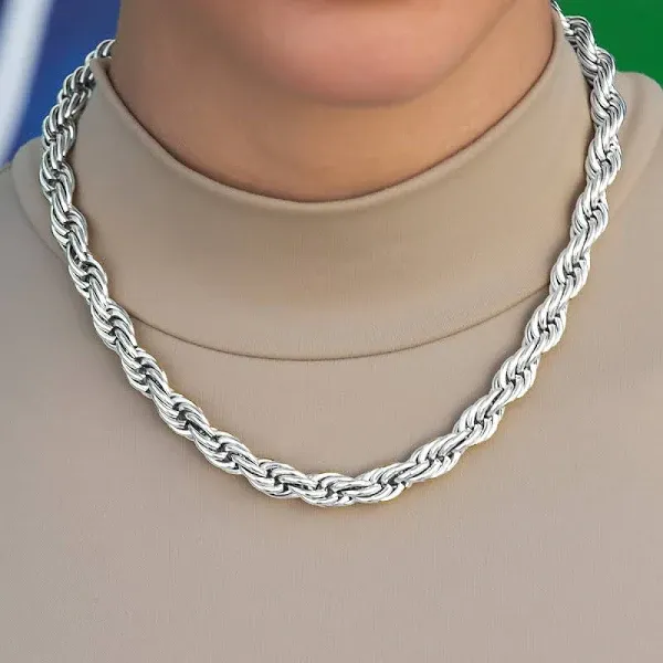 GLD 14K White Gold Rope Necklace