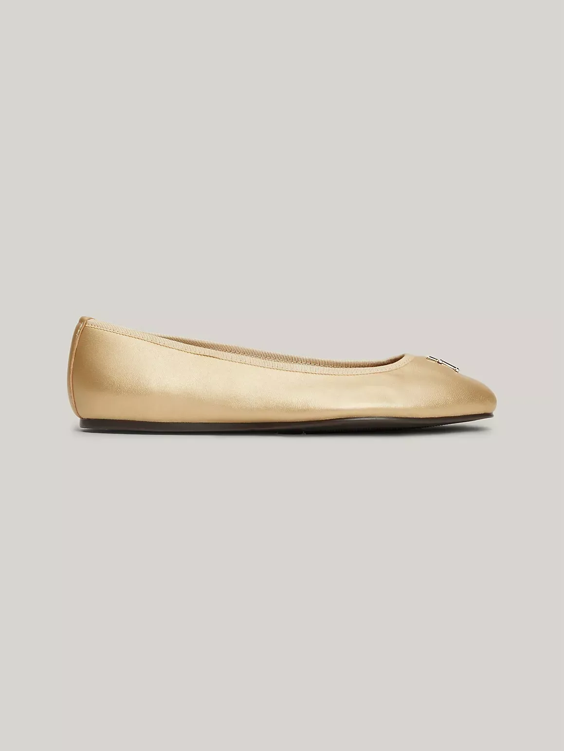 Tommy Hilfiger Women's TH Logo Luxe Leather Ballet Flat - Yellow - US 6 / EU 36