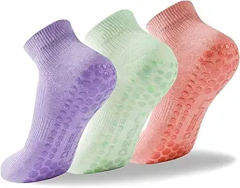 deefly Women Yoga Socks,Non Slip Grip Pilates Socks Unthickened (color set 10)