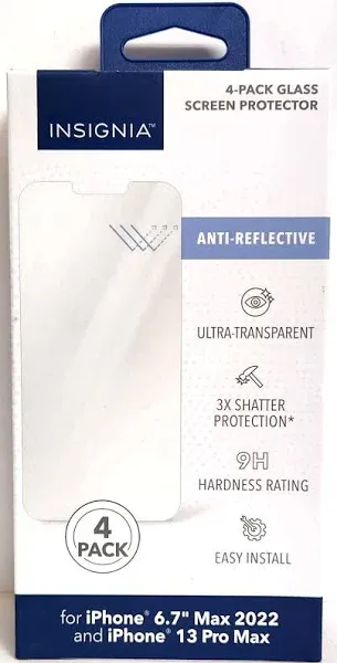 Insignia Anti-Reflective Glass Screen Protector for iPhone 14 Plus and 13 Pro Max