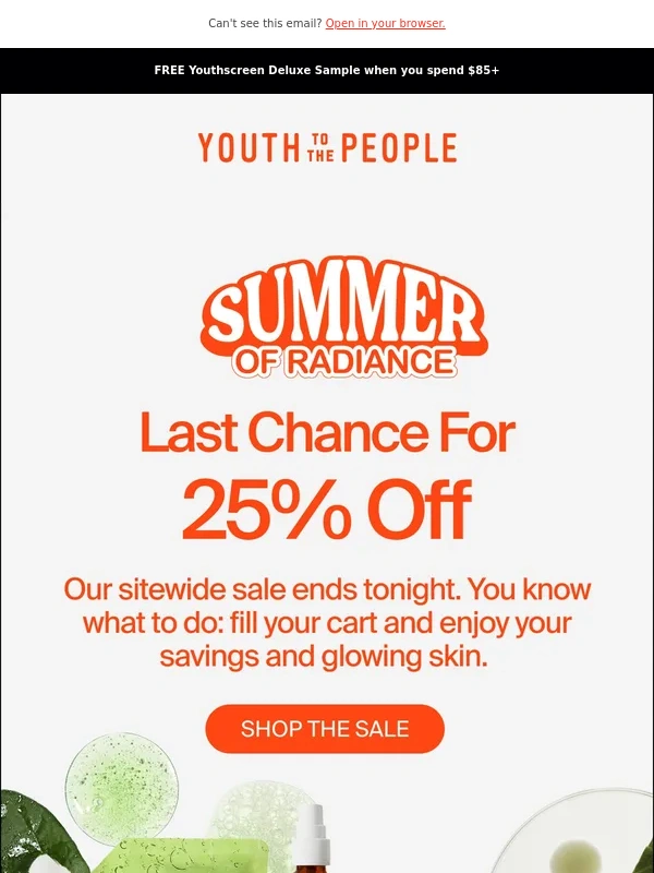 Youth To The People - HOURS LEFT — 25% Off Ends Tonight!