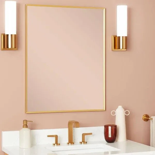 Signature Hardware Kardon 30" x 24" Transitional Rectangular Framed Bathroom Wall Mirror