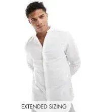 ASOS Design Regular Smart Linen Shirt