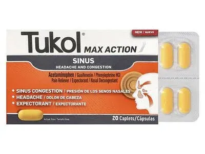 Tukol Max Action Headache and Congestion Caplets