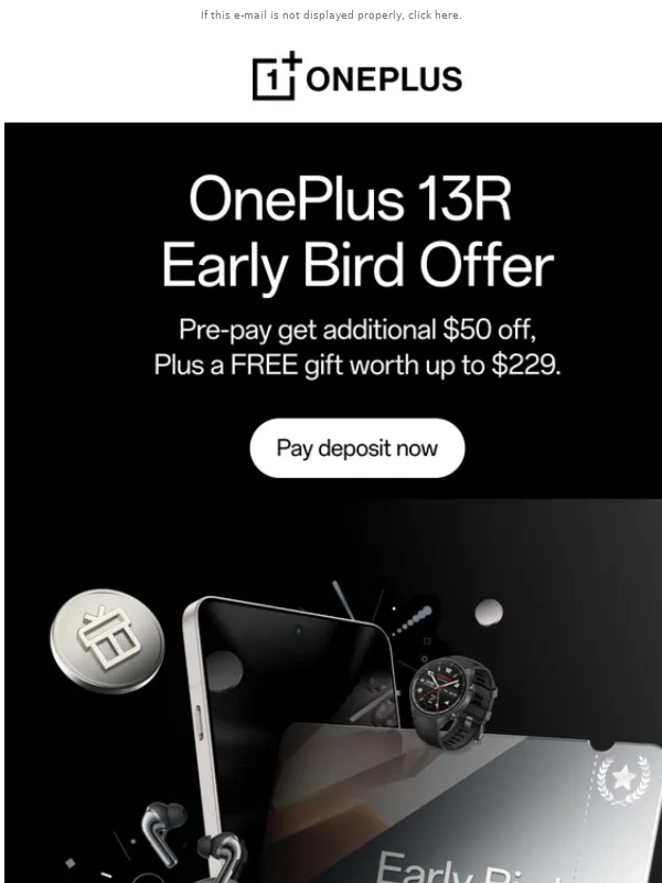 Oneplus - OnePlus 13R Early Bird Offer