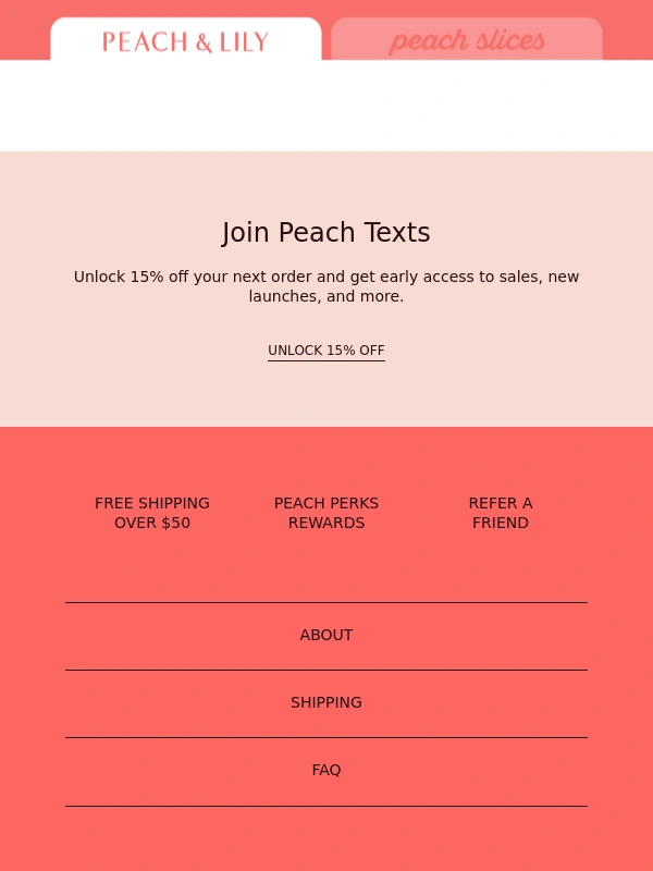 Peach and Lily - 40% off: Secure these faves before they're gone❗