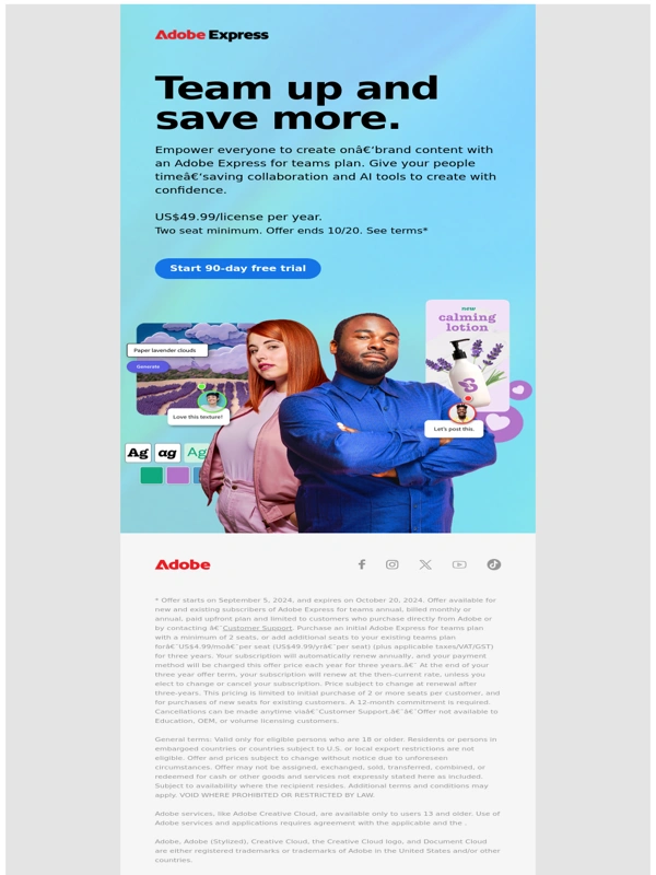 Adobe - Ends soon: Don't miss out on our best deal ever for teams