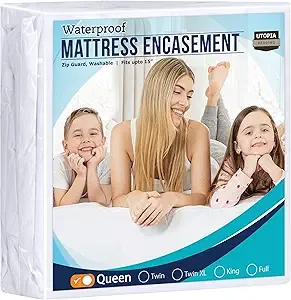 Utopia Bedding - Zippered Mattress Encasement, Queen, 100% Waterproof, Bed Bug and Dust Mite Proof