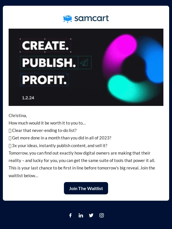SamCart - Launching tomorrow: