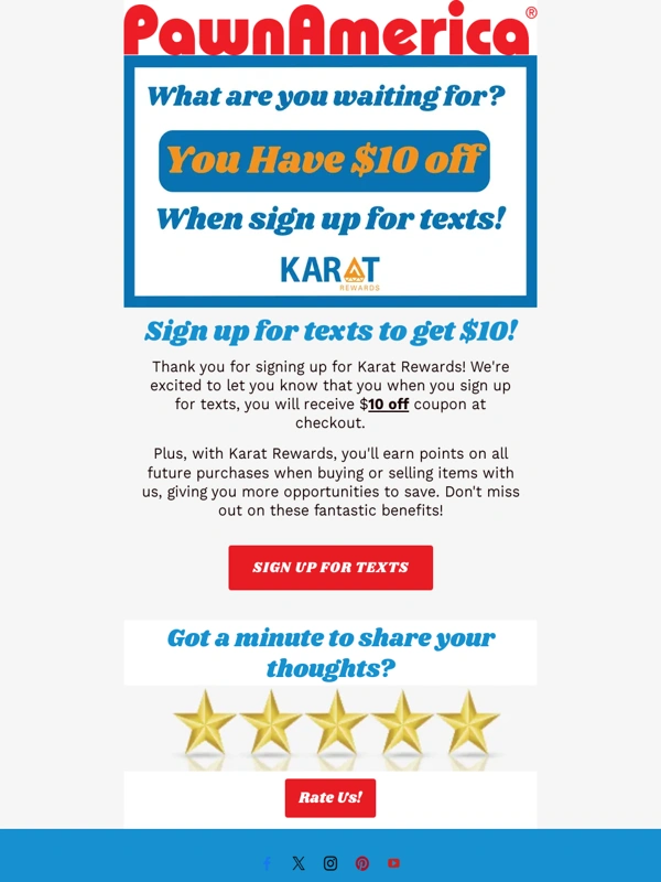 Pawn America - Your $10 awaits!