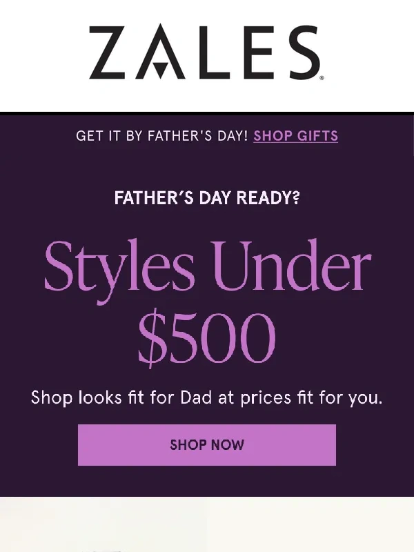 Zales - ?️ Shop $500 & Under! Father’s Day Finds ?