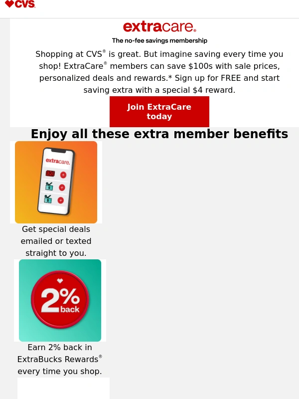 CVS - Open for Your Extra Special Reward!