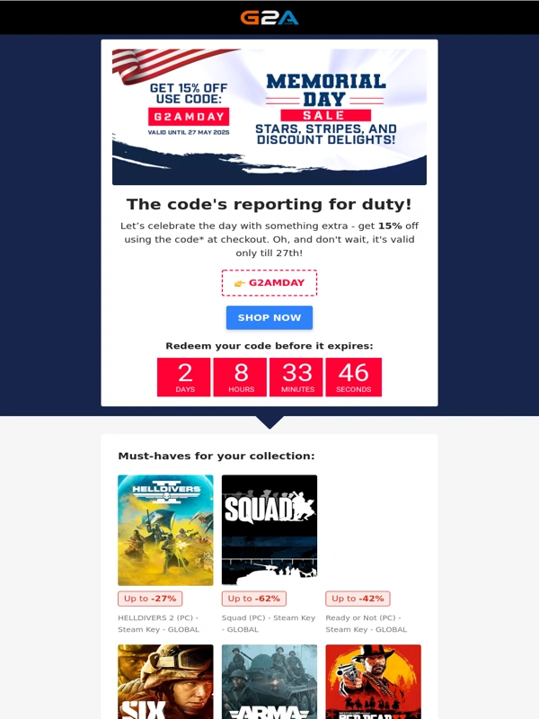 G2A - ???? more on Memorial Day! ⭐
