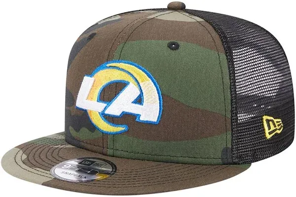 New Era Los Angeles Rams Camo 9FIFTY Trucker Snapback Hat