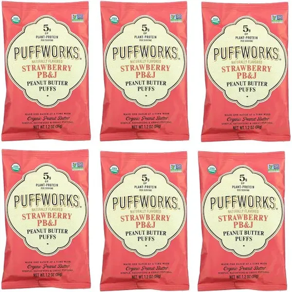 Puffworks Strawberry Pb&j Peanut Butter Puffs