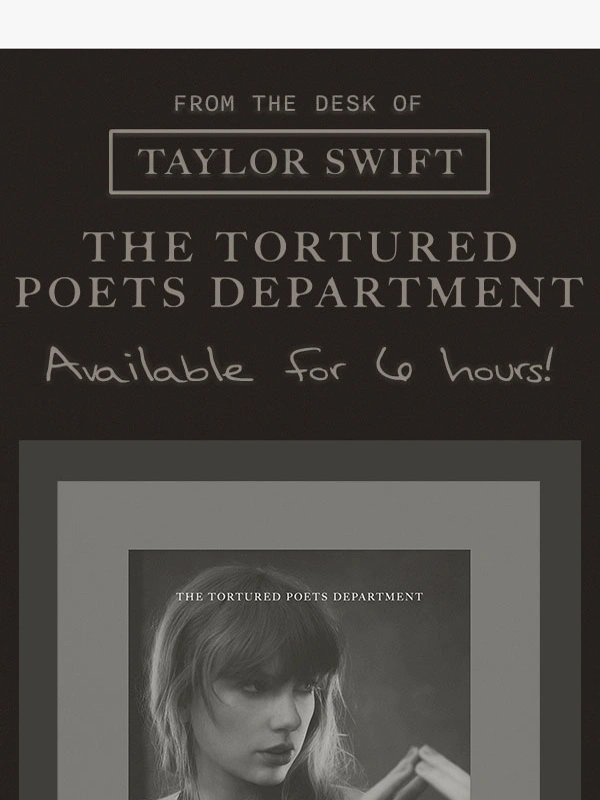 Taylor Swift - Available for 6 hours!
