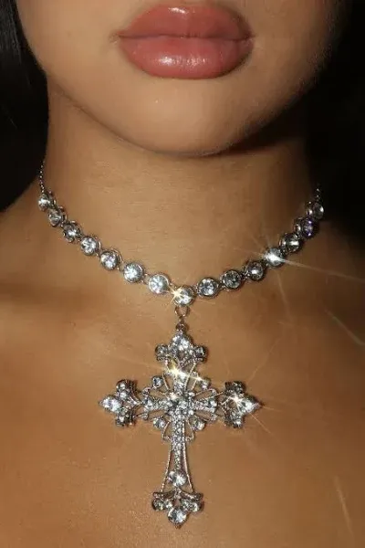 Fashion Nova Women's Crossed My Path Necklace