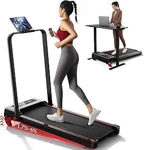 RHYTHM FUN - Treadmill with Incline, 300lbs, Foldable, Portable, for Home/Office