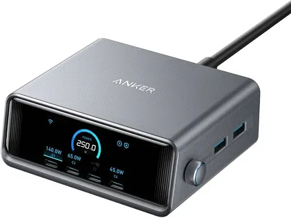 Anker Prime Charger (250W, 6 Ports, GaNPrime)