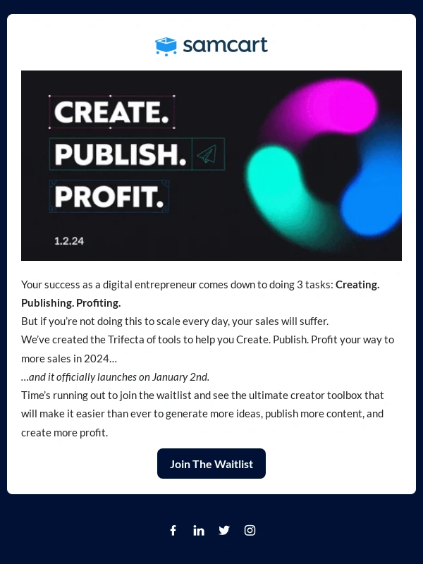SamCart - 3 tasks to 3x sales