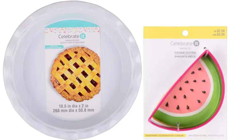 Celebrate It Ceramic Pie Dish