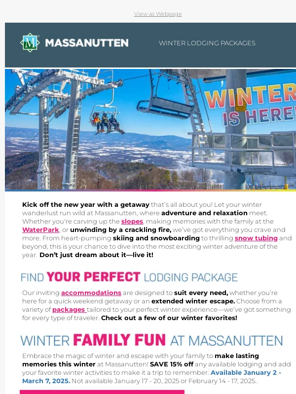 Massanutten - YOUR Ultimate Winter Adventure Awaits at Massanutten!