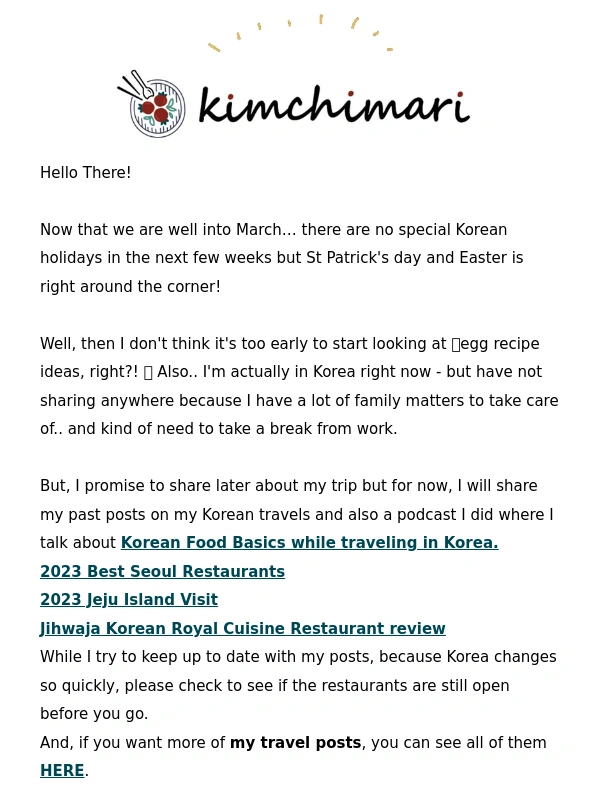 road - ? Easter Recipes & Korean Travel Ideas!