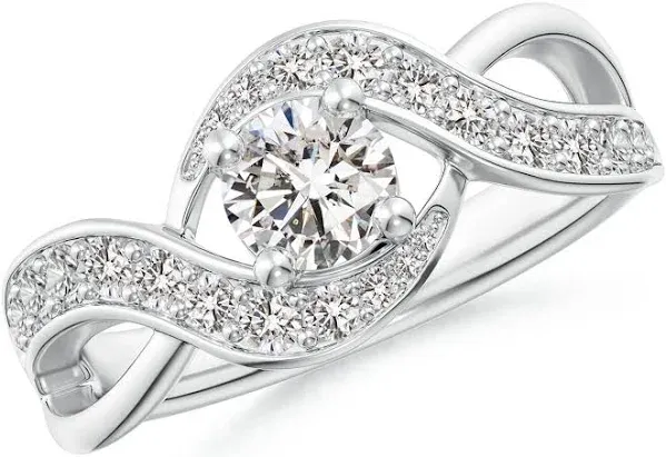 Solitaire Round Diamond Infinity Promise Ring