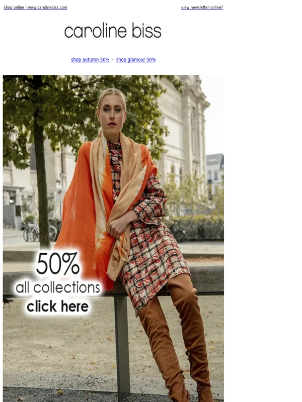 Caroline Biss - Discover timeless pieces with a 50% discount!