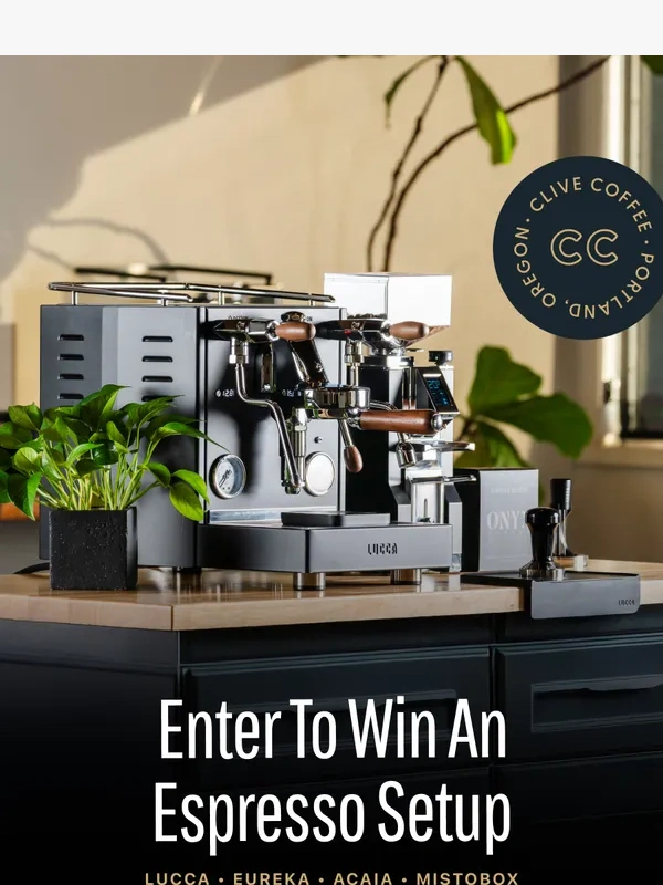 Clive Coffee - Hey! Want to win an Espresso Setup?
