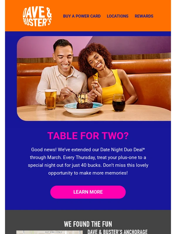 Dave and Busters - Our Date Night Deal Just Got Extended!