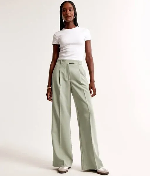 Abercrombie & Fitch Women's Harper Tailored Ultra Wide Leg Pants