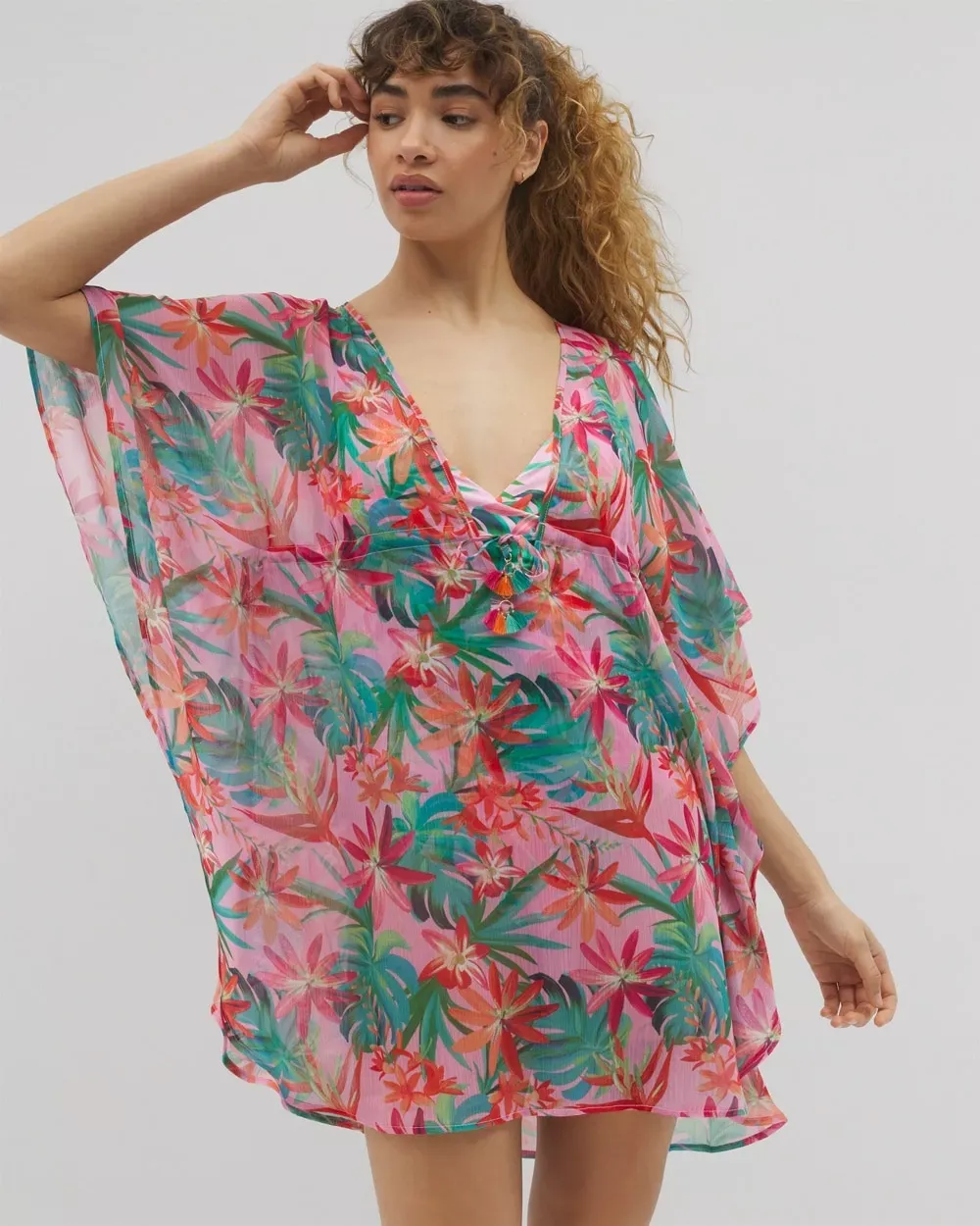 Women's Bleu Rod Beattie Everything Under the Sun Chiffon Caftan size Small   Soma - Women - Multicolor - Small