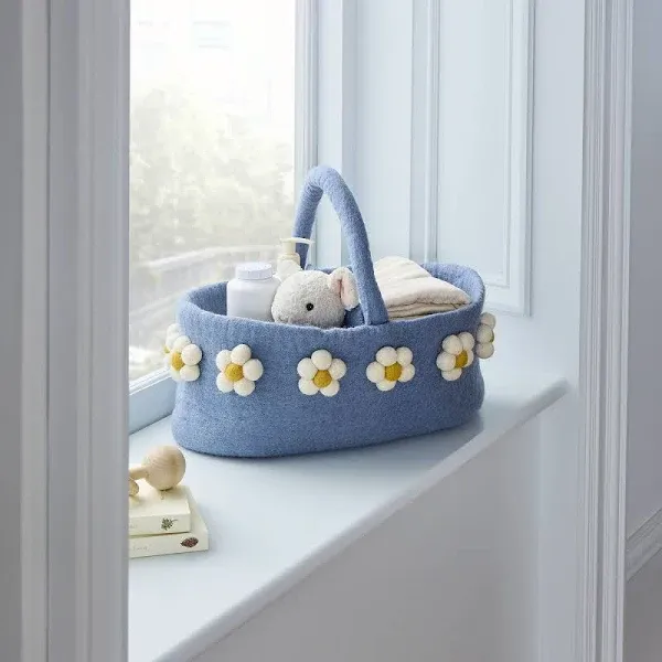 West Elm Felt Flower Diaper Caddy