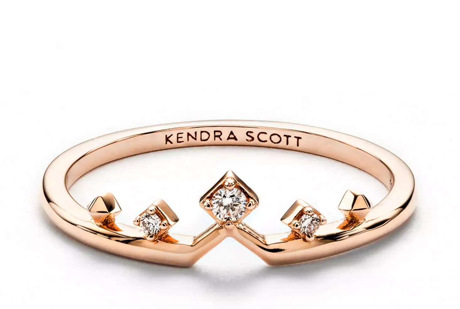 Kendra Scott Michelle 14k Rose Gold Band Ring
