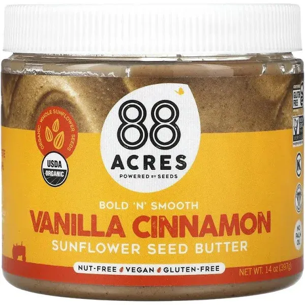 88 Acres Sunflower Seed Butter Vanilla Spice 14 oz