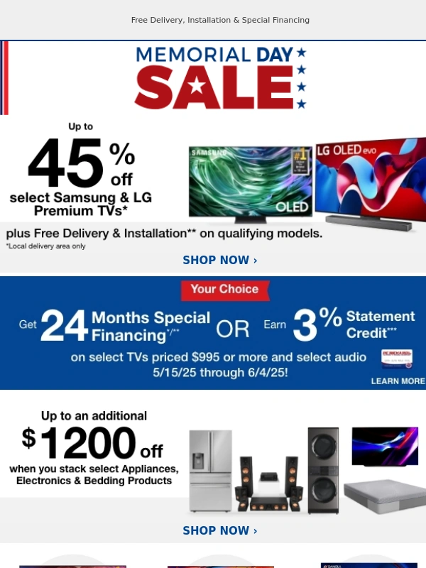 PC Richard - Don’t Miss These Memorial Day Mega Deals!