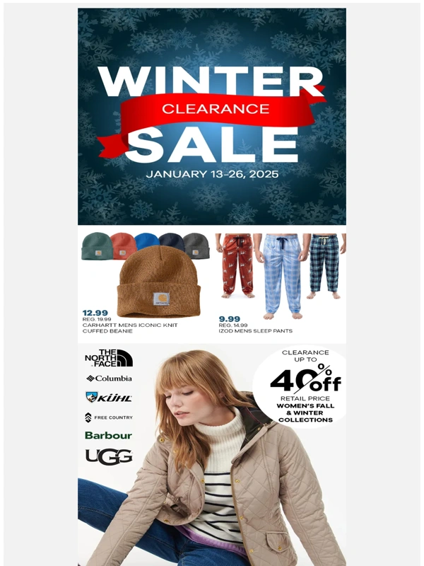 Coast Guard Exchange - Bundle Up the Savings with our Winter Clearance Sale!