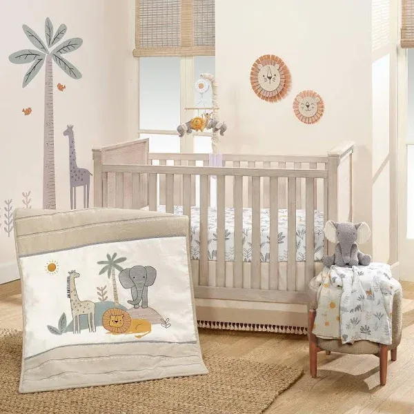 Lambs & Ivy Jungle Adventure 3-Piece Crib Bedding Set