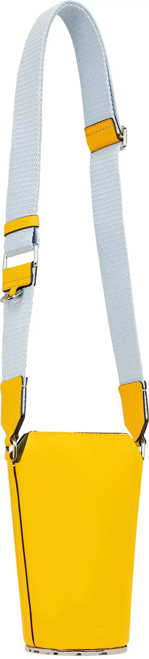 ECCO Pot Wave Plate - Leather Crossbody Bag - Yellow