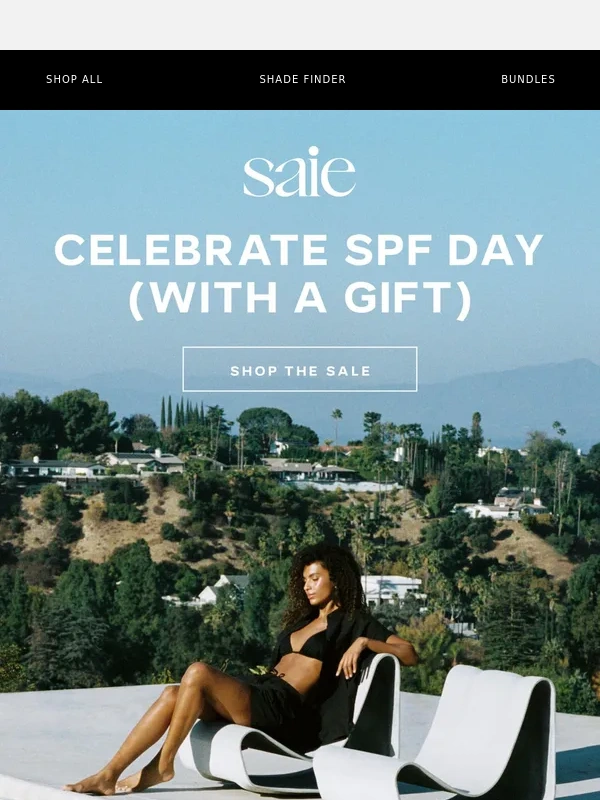 Saie - National Sunscreen Day = Free Sunvisor SPF 35