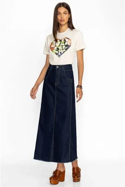 Johnny Was Women's La Siene Denim Maxi Dress Skirt