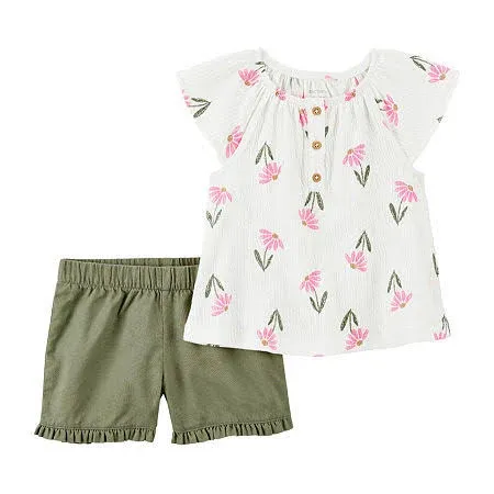 Carter's Toddler Girls 2-Piece Floral Short Set