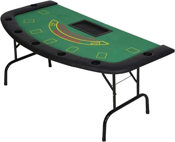 Soozier 72" Foldable 7-Player Poker Blackjack Table