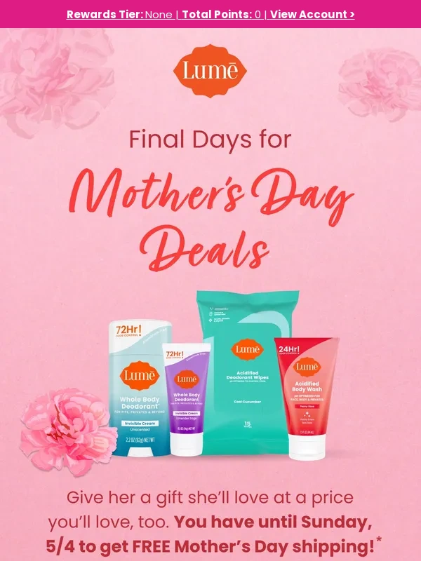 Lume Deodorant - Don’t miss FREE shipping + up to 33% OFF!