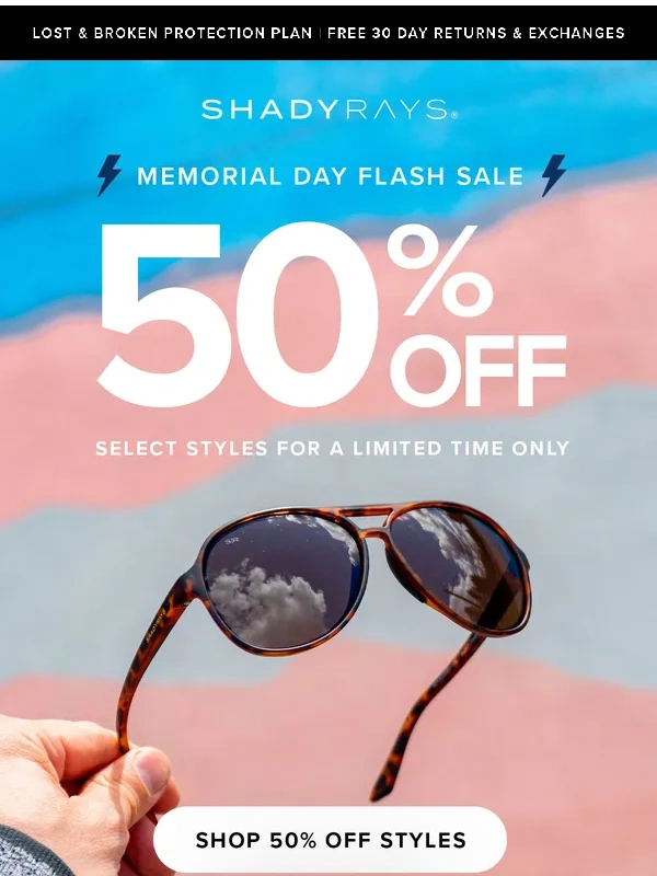 Shady Rays - FLASH SALE ⚡ 50% Off Select Styles